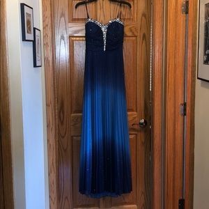 Ombre Blue Prom Dress Size 13